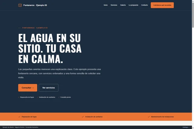 Vista previa de Fontaneros · Ejemplo 03