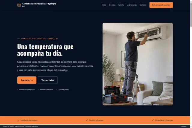 Vista previa de Climatización y calderas · Ejemplo 01