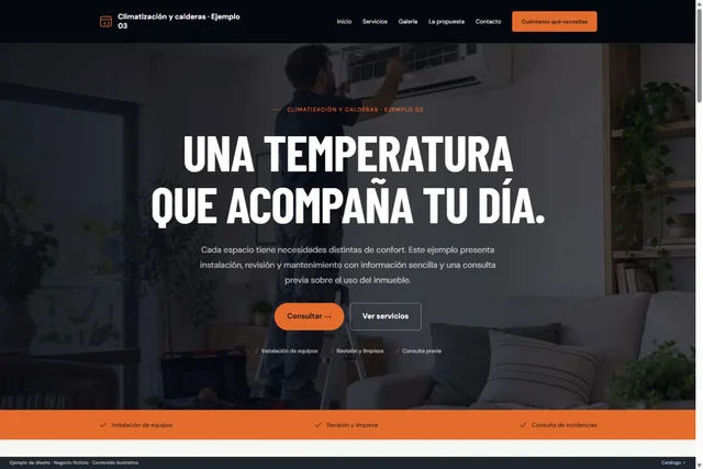 Vista previa de Climatización y calderas · Ejemplo 03