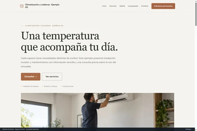 Vista previa de Climatización y calderas · Ejemplo 05