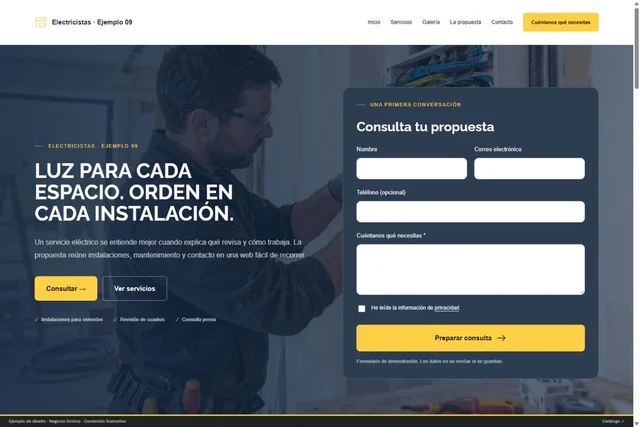 Vista previa de Electricistas · Ejemplo 09