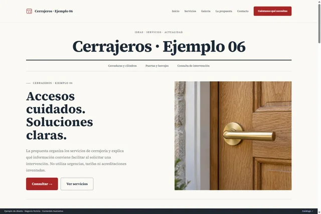Vista previa de Cerrajeros · Ejemplo 06