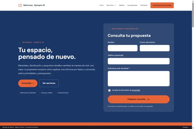 Vista previa de Reformas · Ejemplo 10