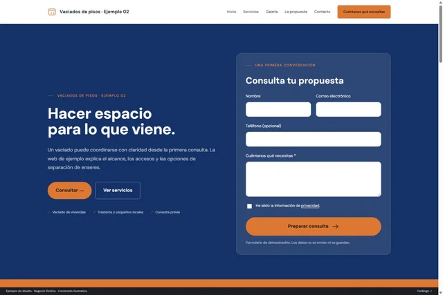Vista previa de Vaciados de pisos · Ejemplo 02