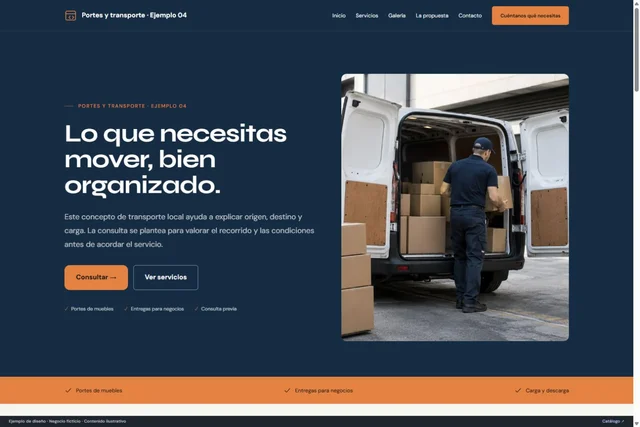 Vista previa de Portes y transporte · Ejemplo 04