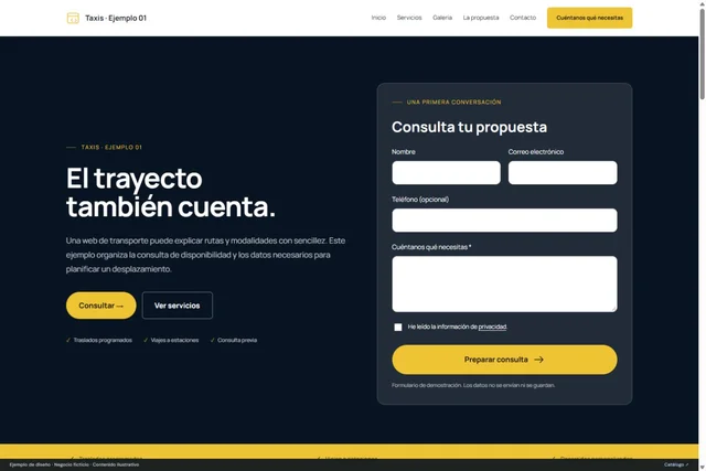 Vista previa de Taxis · Ejemplo 01