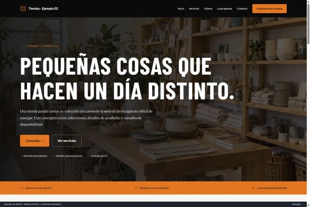 Vista previa de Tiendas · Ejemplo 02