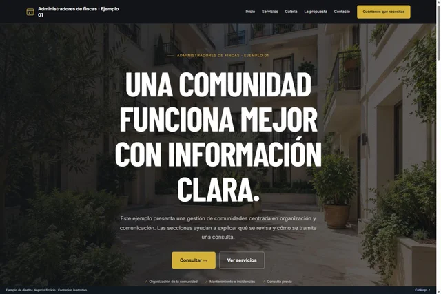 Vista previa de Administradores de fincas · Ejemplo 01