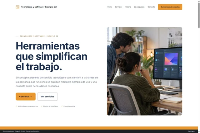 Vista previa de Tecnología y software · Ejemplo 02