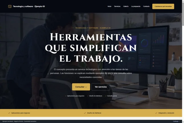 Vista previa de Tecnología y software · Ejemplo 03