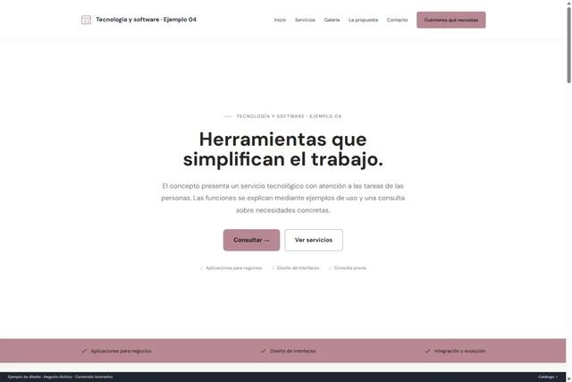 Vista previa de Tecnología y software · Ejemplo 04