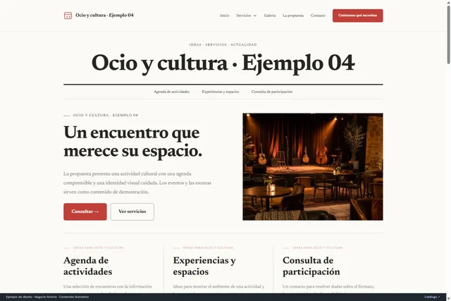 Vista previa de Ocio y cultura · Ejemplo 04