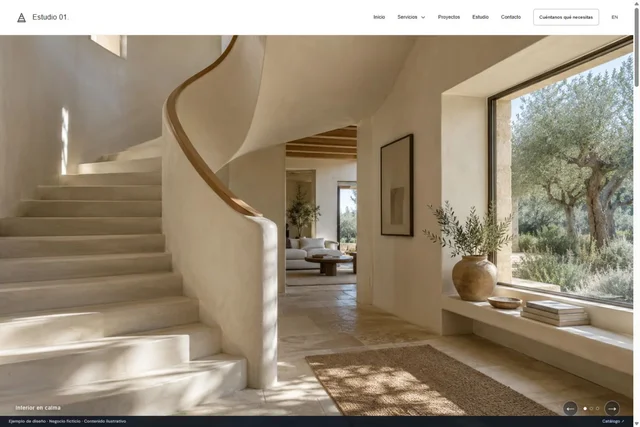 Vista del ejemplo Arquitectos · Ejemplo 01
