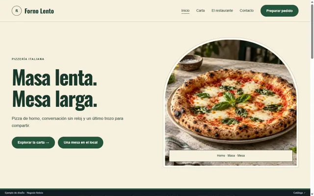 Vista previa de Forno Lento · Pizzería italiana