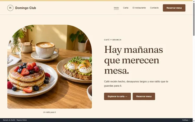 Vista previa de Domingo Club · Café y brunch