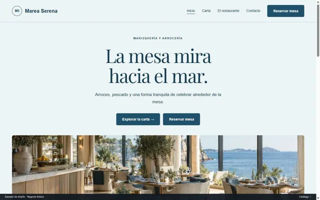 Vista previa de Marea Serena · Marisquería y arrocería