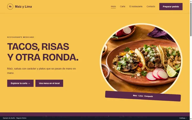Vista previa de Maíz y Lima · Restaurante mexicano