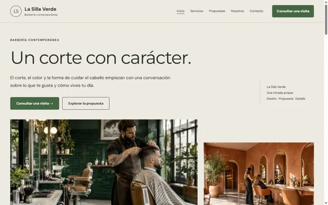 Vista previa de La Silla Verde · Barbería contemporánea