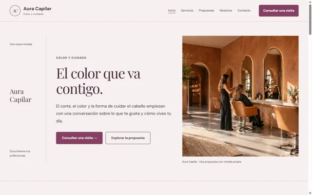 Vista previa de Aura Capilar · Color y cuidado
