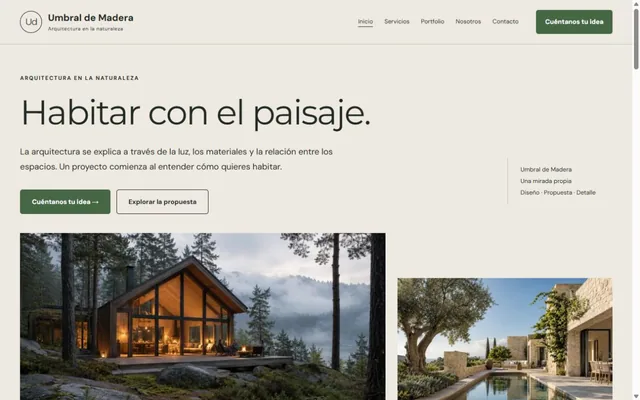 Vista previa de Umbral de Madera · Arquitectura en la naturaleza