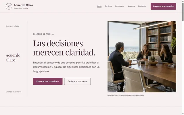 Vista previa de Acuerdo Claro · Derecho de familia