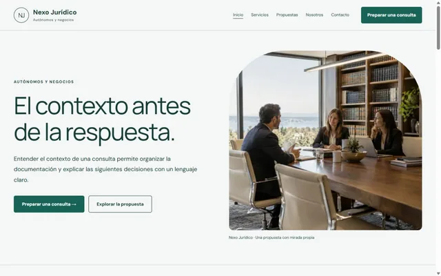 Vista previa de Nexo Jurídico · Autónomos y negocios