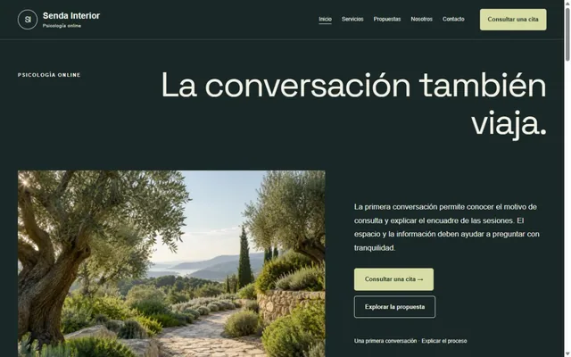 Vista previa de Senda Interior · Psicología online