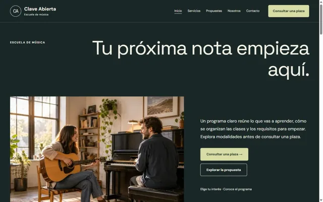Vista previa de Clave Abierta · Escuela de música