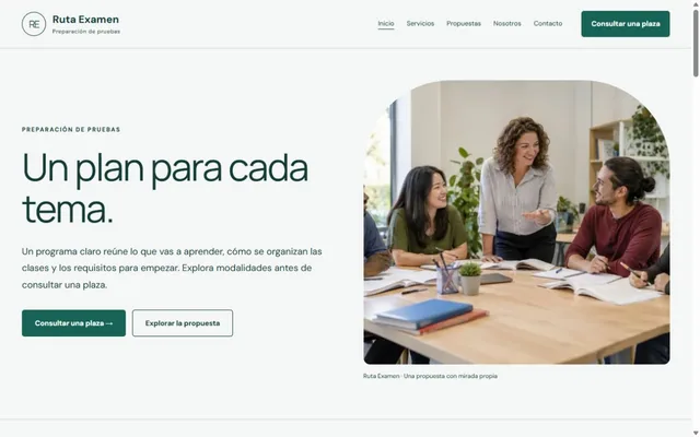 Vista previa de Ruta Examen · Preparación de pruebas