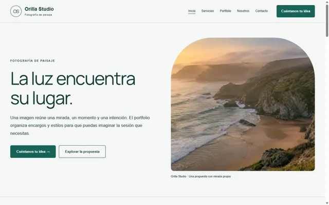 Vista previa de Orilla Studio · Fotografía de paisaje