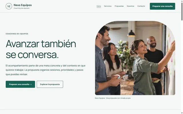Vista previa de Nexo Equipos · Coaching de equipos