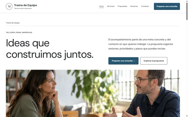 Vista previa de Trama de Equipo · Talleres para empresas
