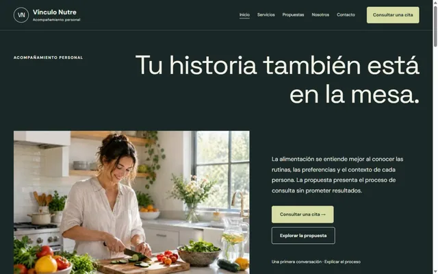 Vista previa de Vínculo Nutre · Acompañamiento personal