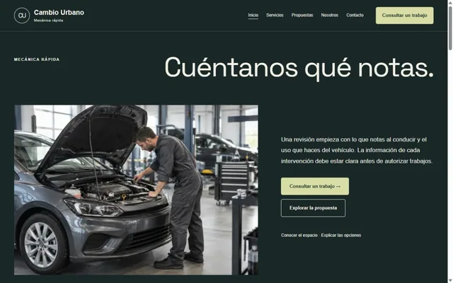 Vista previa de Cambio Urbano · Mecánica rápida