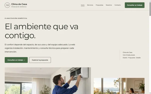 Vista previa de Clima de Casa · Climatización doméstica