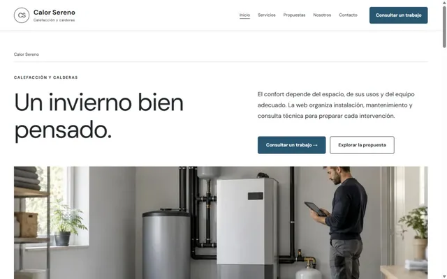 Vista previa de Calor Sereno · Calefacción y calderas