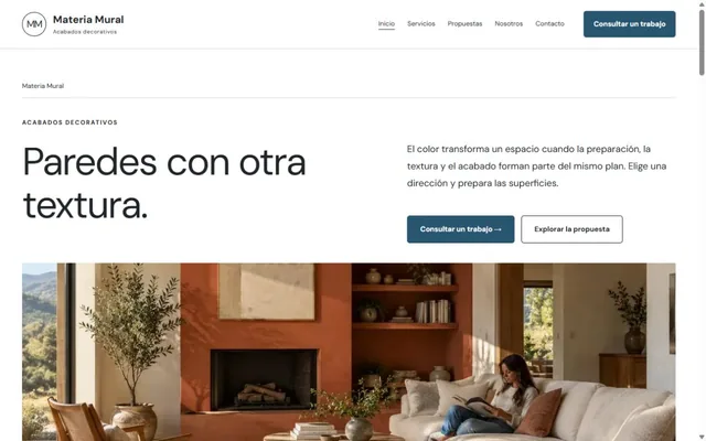 Vista previa de Materia Mural · Acabados decorativos