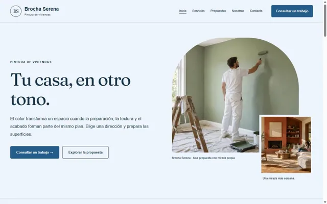 Vista previa de Brocha Serena · Pintura de viviendas