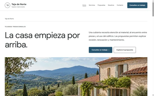 Vista previa de Teja de Norte · Tejados tradicionales