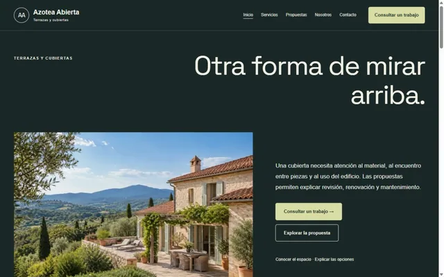 Vista previa de Azotea Abierta · Terrazas y cubiertas