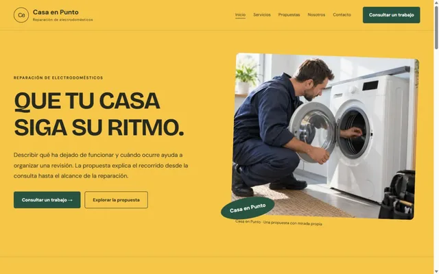 Vista previa de Casa en Punto · Reparación de electrodomésticos