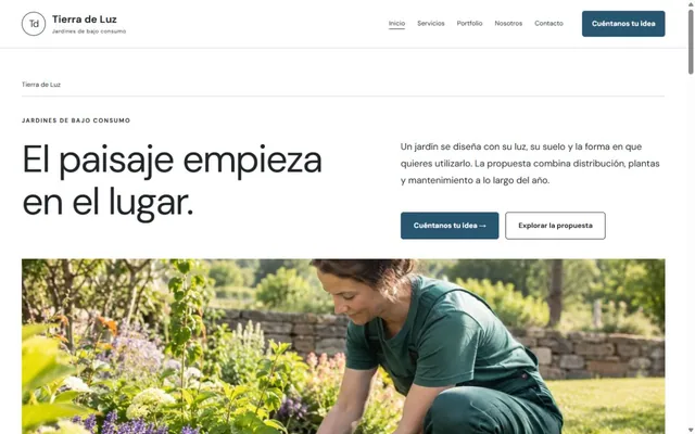 Vista previa de Tierra de Luz · Jardines de bajo consumo