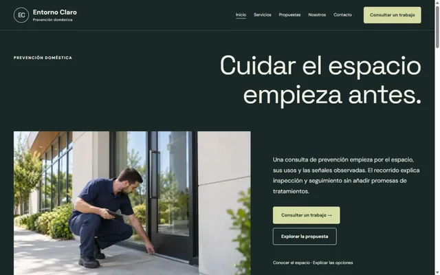 Vista previa de Entorno Claro · Prevención doméstica