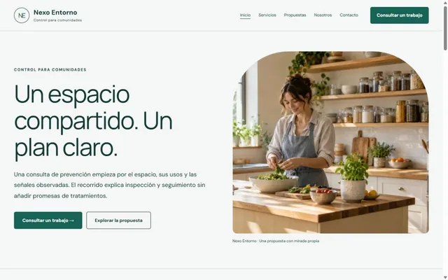 Vista previa de Nexo Entorno · Control para comunidades