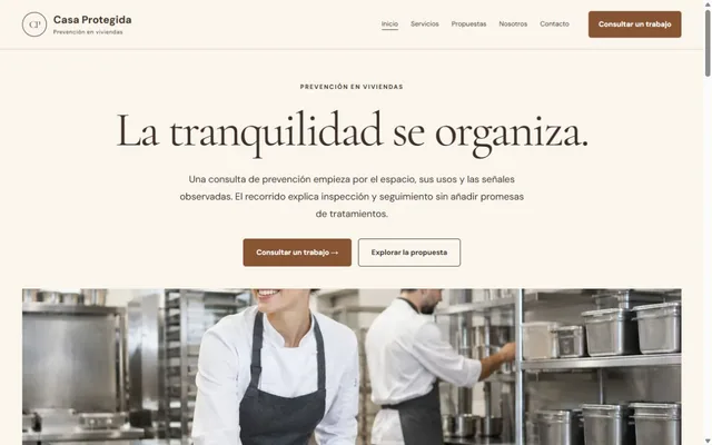 Vista previa de Casa Protegida · Prevención en viviendas