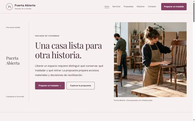 Vista previa de Puerta Abierta · Vaciado de viviendas