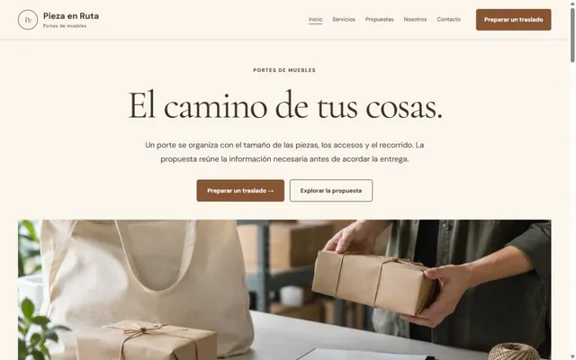 Vista previa de Pieza en Ruta · Portes de muebles