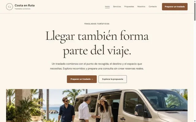 Vista previa de Costa en Ruta · Traslados turísticos