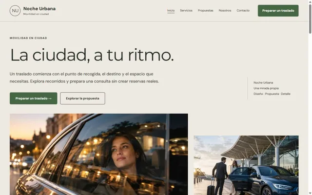 Vista previa de Noche Urbana · Movilidad en ciudad