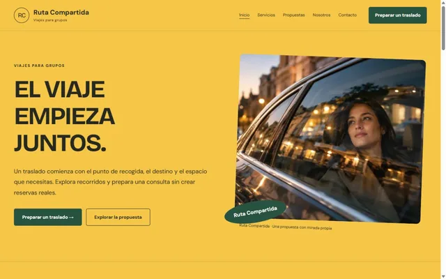 Vista previa de Ruta Compartida · Viajes para grupos